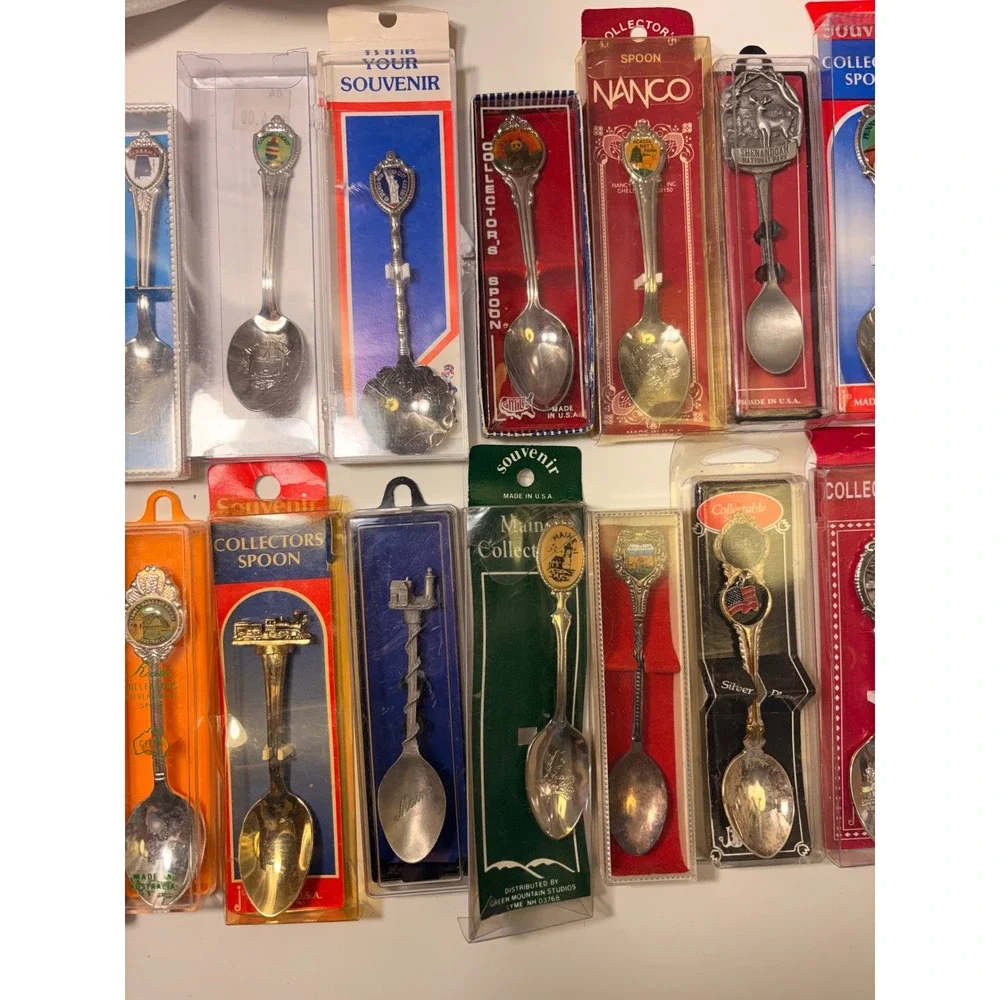 Vintage Souvenir Collector Spoon Lot 73+ Pcs States National Parks Hershey Pewte